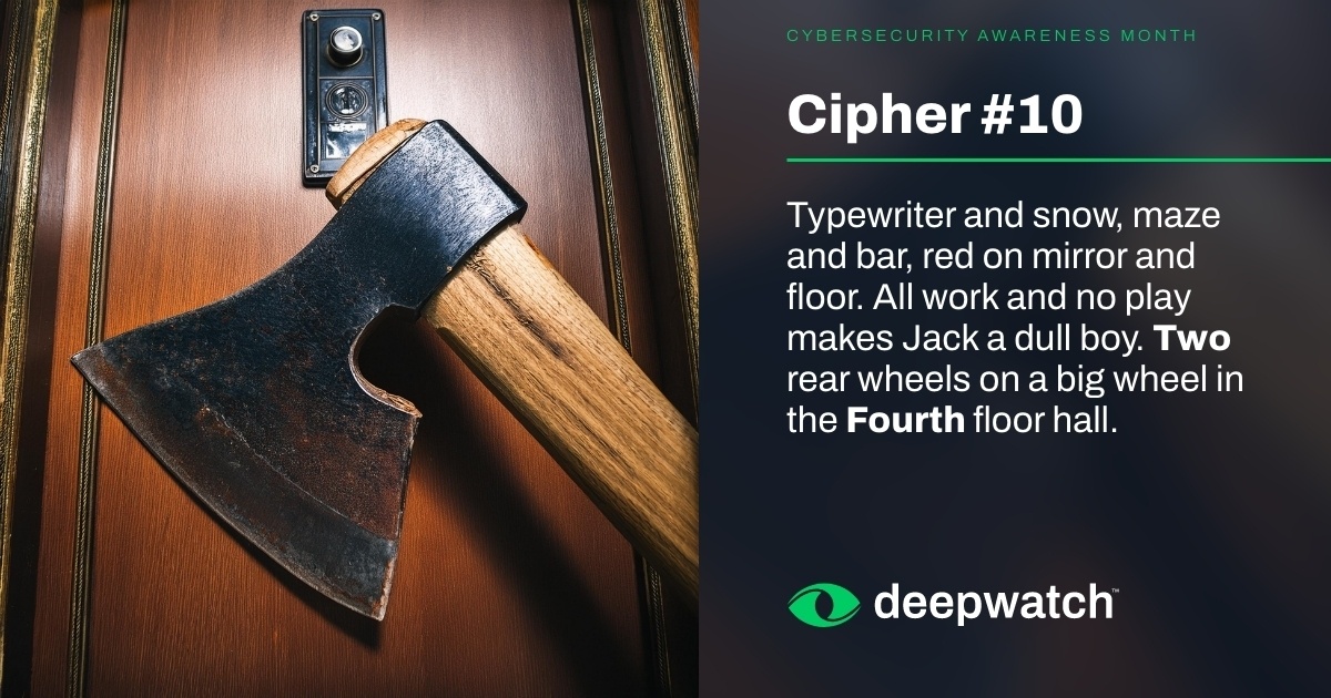 Deepwatch Cybersecurity Awareness Month Cipher